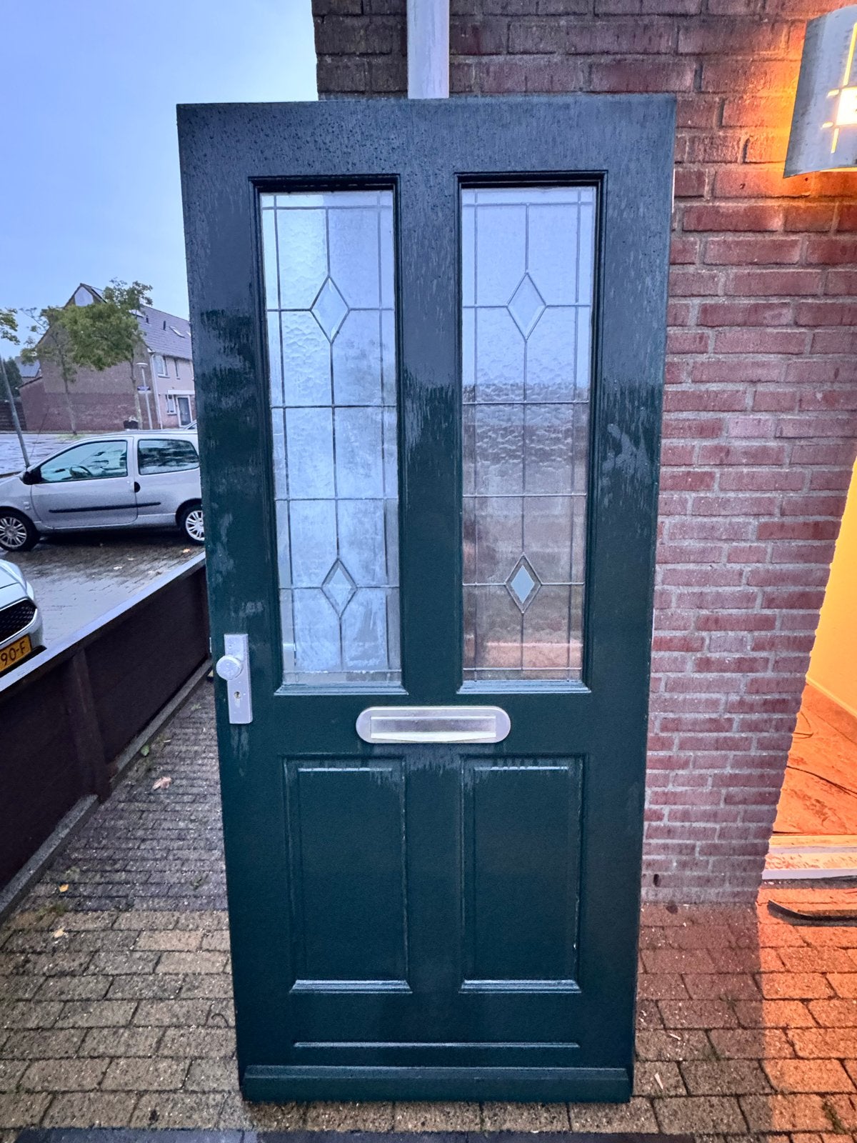 Voordeur met glas, 92,5 x 211,5 cm, Ophalen, Gebruikt, 80 tot 100 cm, Buitendeur