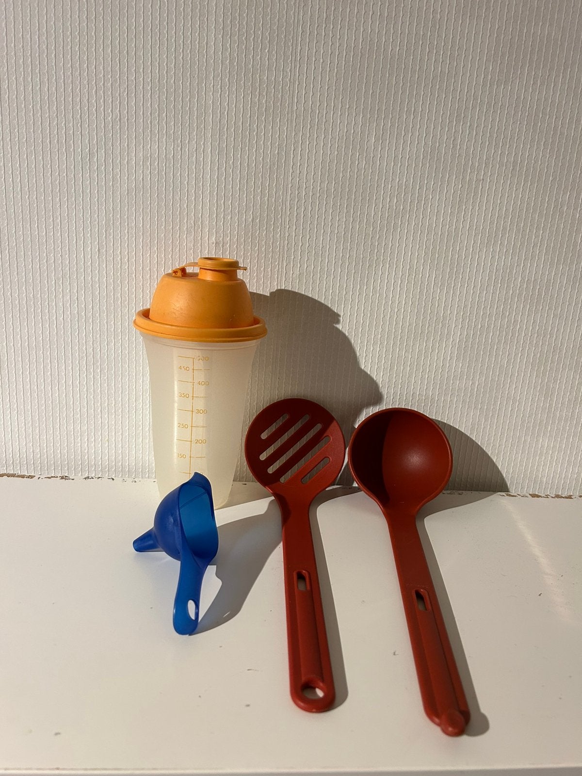 Tupperware Set: Shaker, broodroostertang, soep lepel,, Ophalen of Verzenden