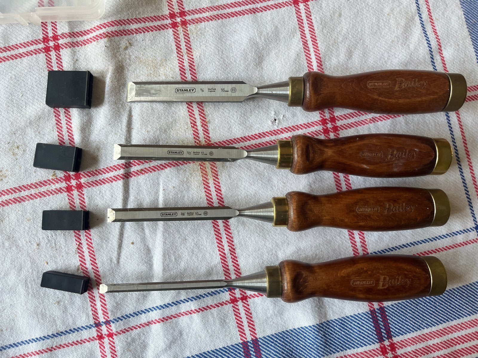 Stanley Bailey Beitelset - 4-delig (6, 10, 12, 16 mm), Doe-het-zelf en Verbouw, Gereedschap | Handgereedschap, Ophalen, Zo goed als nieuw