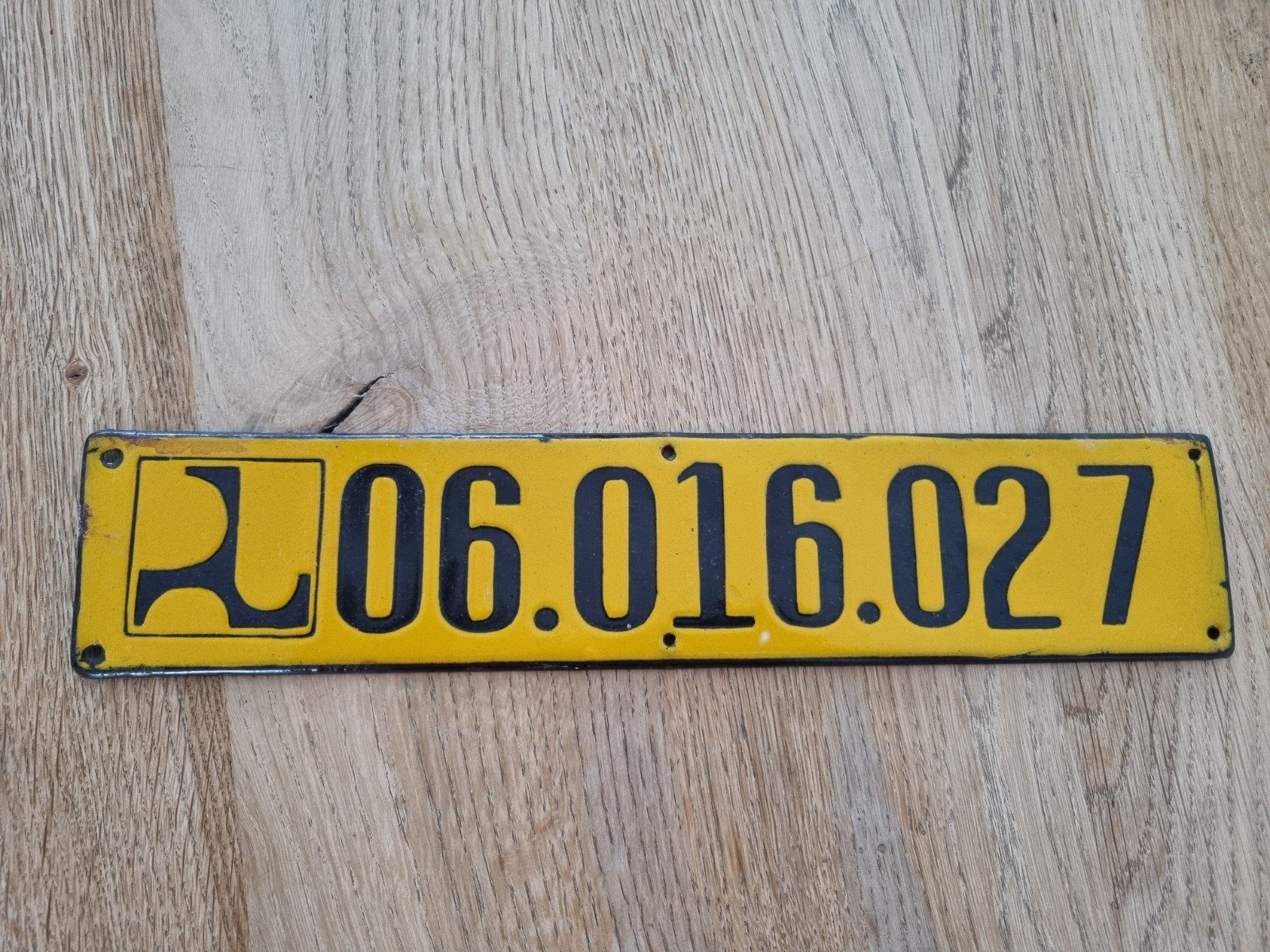 Vintage emaille bord Indonesische Kementerian Pekerjaan Umum, Ophalen of Verzenden