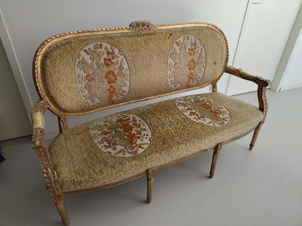bankje Louis XV stijl, Ophalen, Gebruikt, Minder dan 75 cm, 150 tot 200 cm