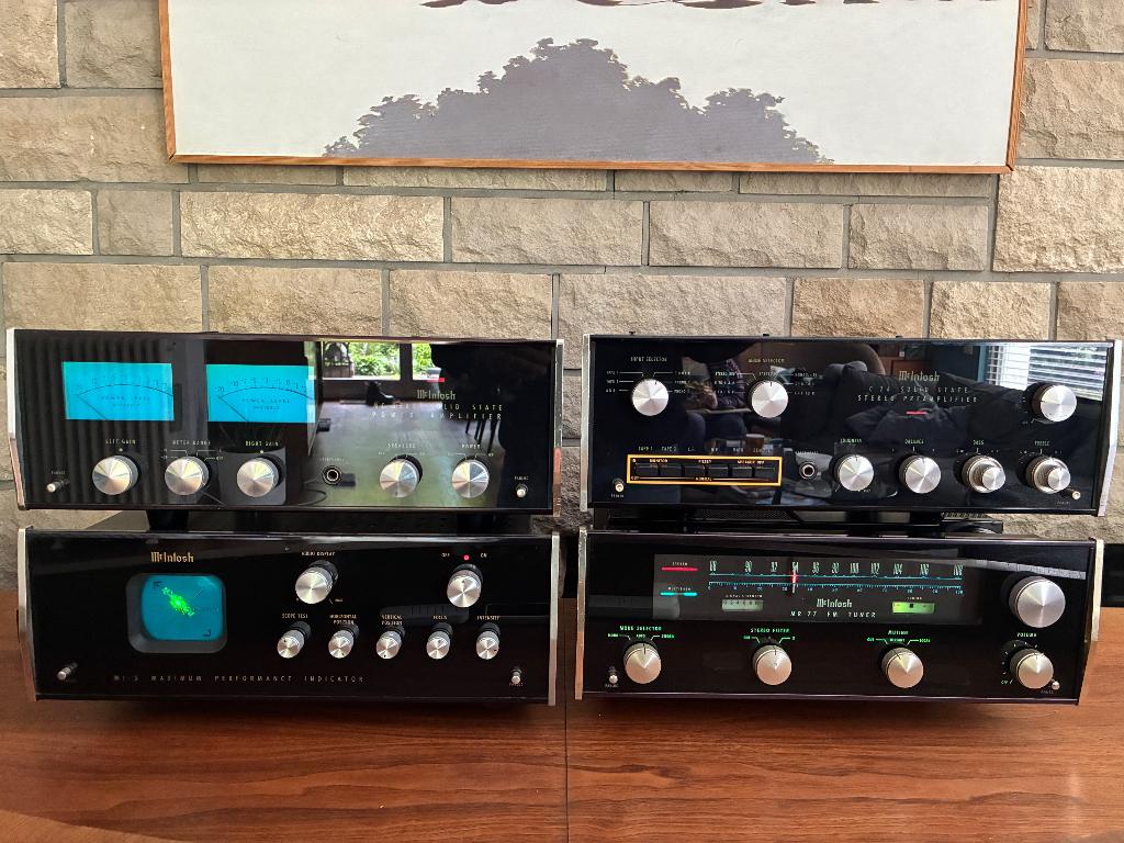 McIntosh MC2505 + C26 + MR77 + Mi3, Gebruikt, Tuner of Radio, Losse componenten, Ophalen