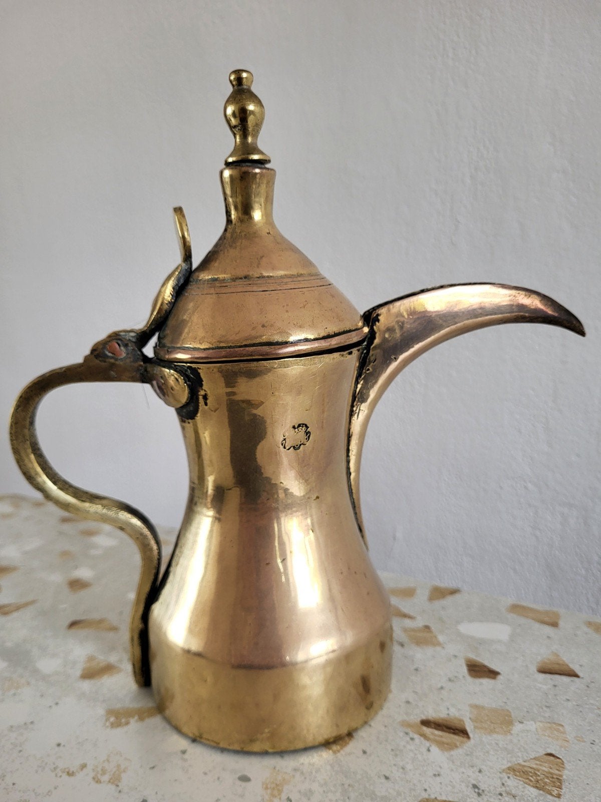 Antieke Messing Arabische Koffiepot / Dallah - 26 cm, Ophalen of Verzenden