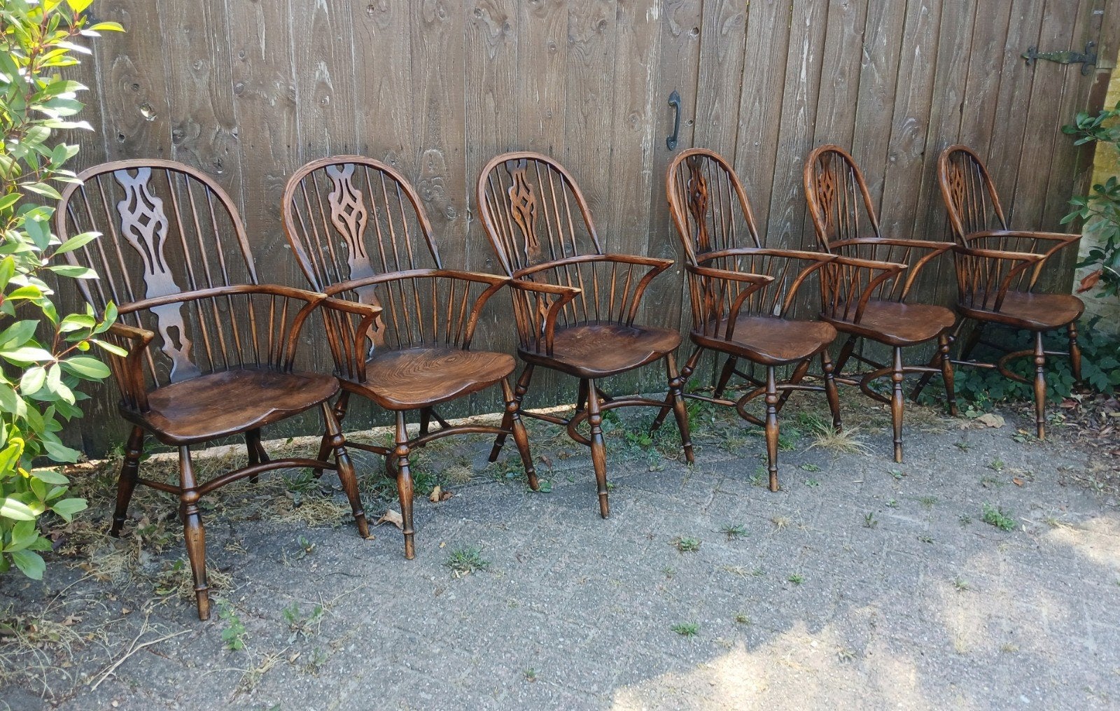 Set van 6 antieke Engelse Windsor Stoelen, Ophalen of Verzenden