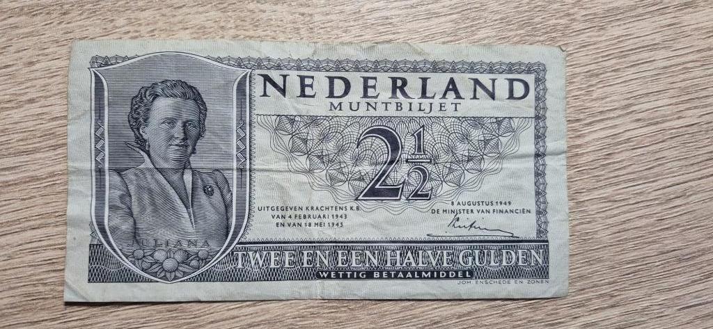 Rijksdaalderbiljet, Ophalen of Verzenden, 2½ gulden, Los biljet