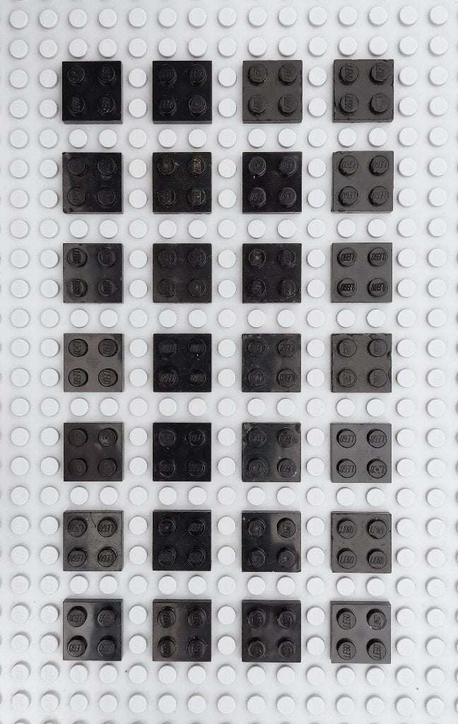 LEGO Parts Black / Zwart 2x2 plate 2 x 2 3022, Ophalen of Verzenden, Gebruikt, Losse stenen, Lego
