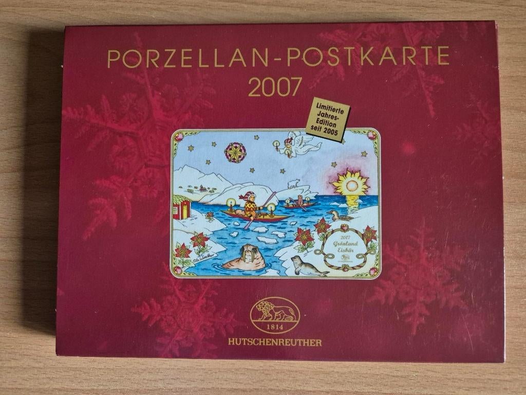Porseleinen ansichtkaart Hutschenreuther kerst 2007, Verzenden, Nieuw