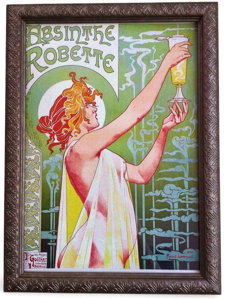 Absinthe Robette Henri Privat-Livemont Jugendstil Print in L, Verzenden, Nieuw, A1 t/m A3, Film en Tv