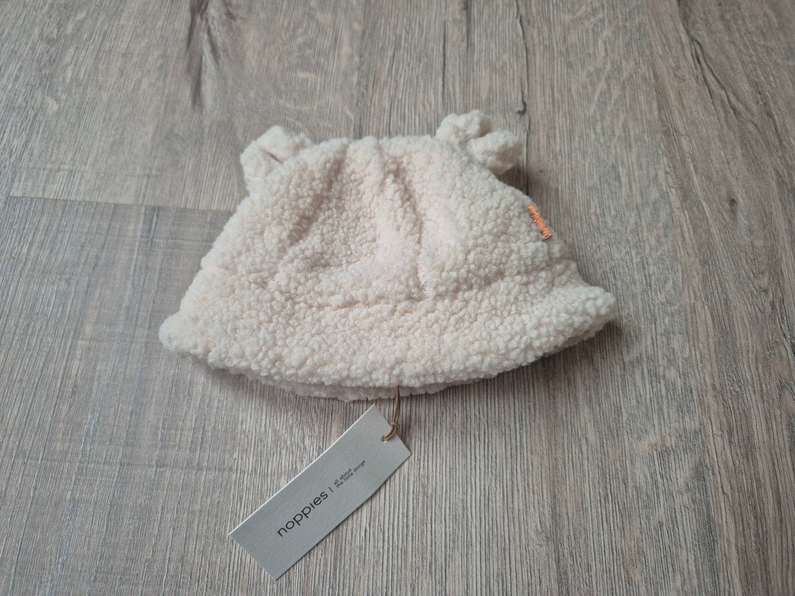 Noppies teddy mutsje maat 0-3 maanden, Maat 56, Ophalen of Verzenden, Zo goed als nieuw, Jongetje