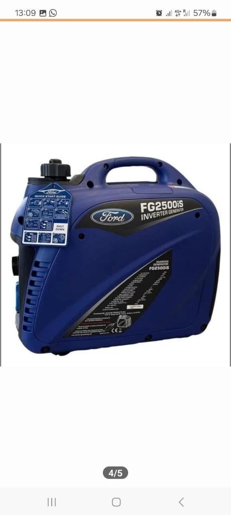 Generator Ford FG2500i Inverter Generator – 2,5 kW, Ophalen, Nieuw