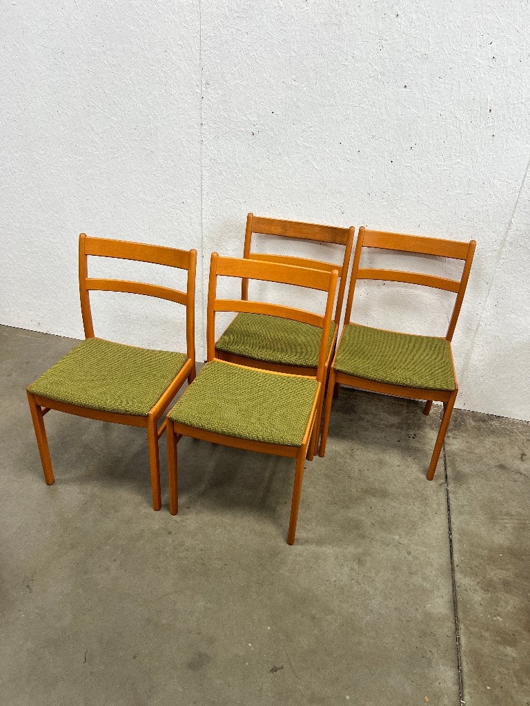 Set van 4 vintage stoelen, beukenhout, Zweden 1970's, Ophalen, Hout, Gebruikt, Overige kleuren