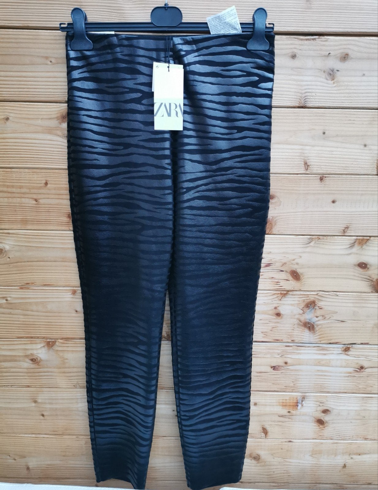 ZARA lederlook broek mt. M, Maat 38/40 (M), Verzenden, Nieuw, Lang