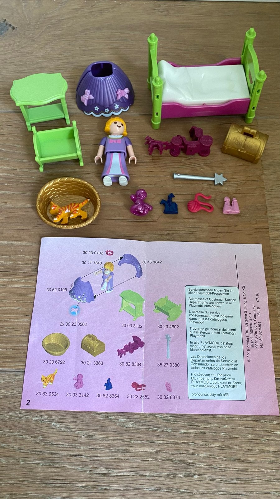 Playmobil Prinses met Bed en Accessoires, Ophalen of Verzenden, Gebruikt