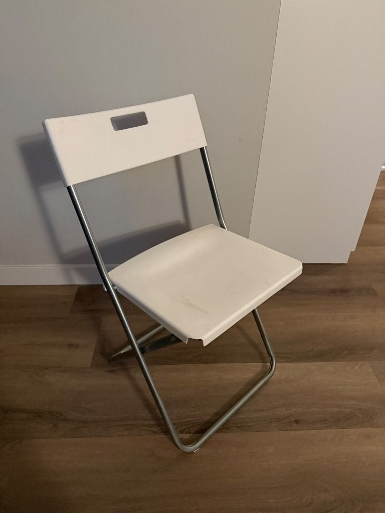 IKEA tuinstoel - Wit, lichte gebruikssporen, Wit, Ophalen of Verzenden, Eén, Modern, Opvouwbaar