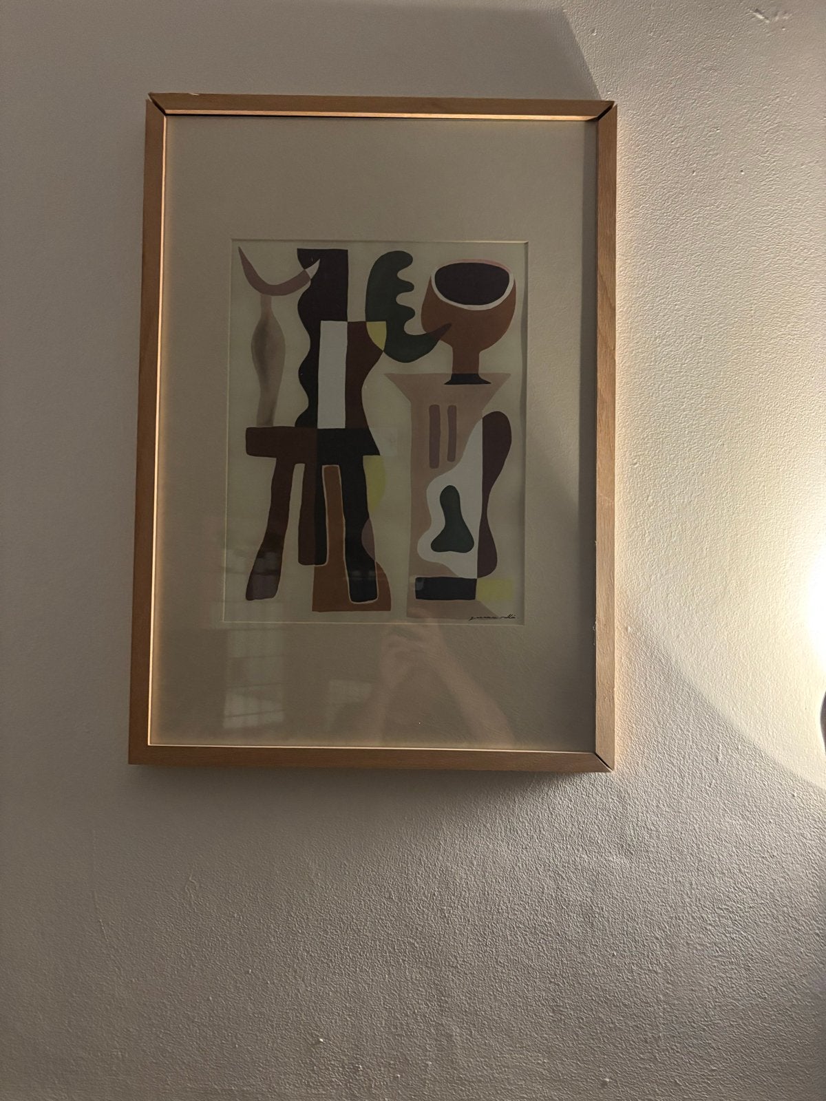 Twee ingelijste abstracte kunstwerken, Antiek en Kunst, Kunst | Schilderijen | Klassiek, Abstract, Ophalen of Verzenden, Print