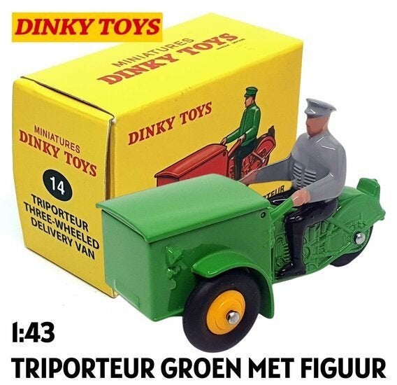 DINKY TOYS TRIPORTEUR GROEN MET FIGUUR (replica)1:43, Verzenden, Nieuw, Auto, Dinky Toys