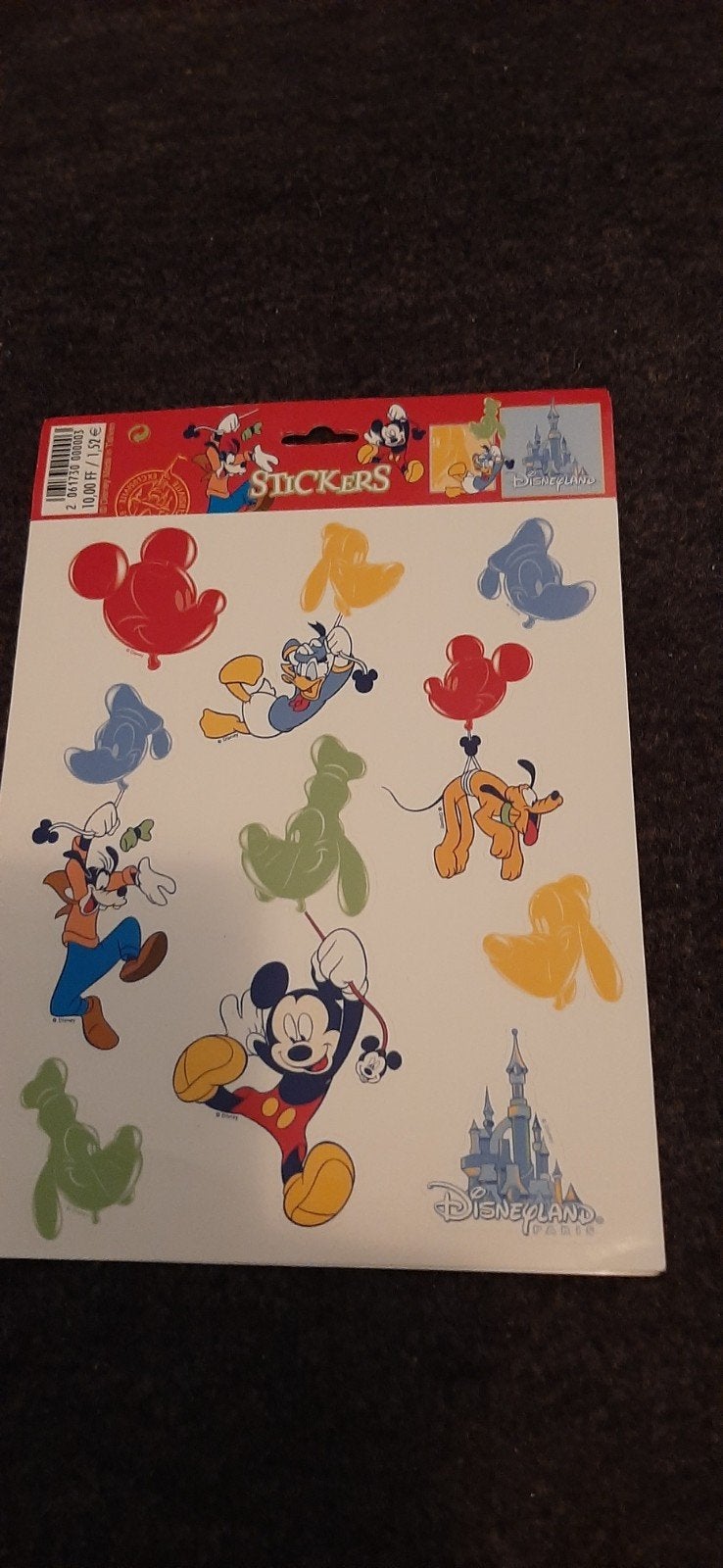 Disneyland Parijs Stickers - Mickey, Donald, Goofy, Pluto, Verzamelen, Ophalen of Verzenden, Nieuw, Strip of Tekenfilm