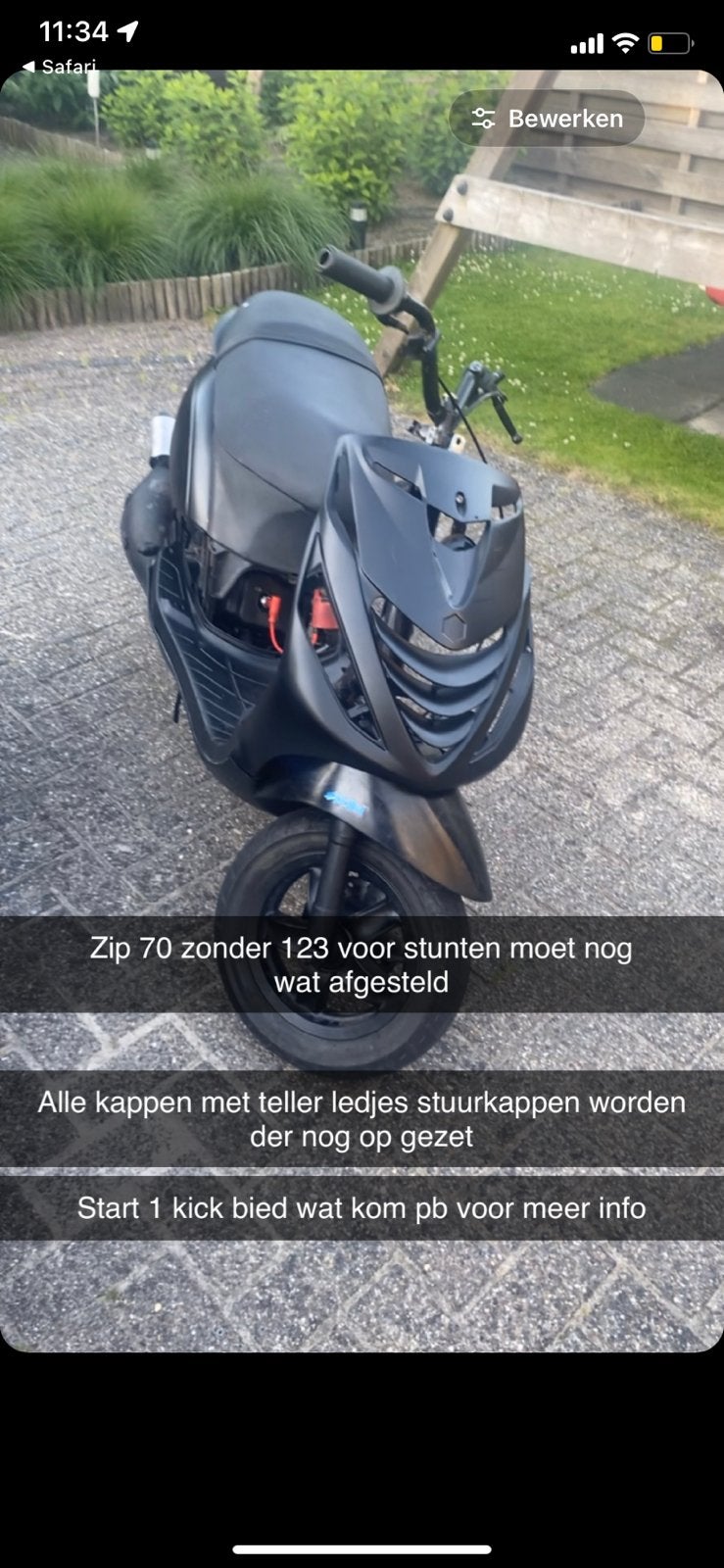 Zip 70 zonder 123 autowheelie, Ophalen, Zo goed als nieuw, Overige typen, Piaggio
