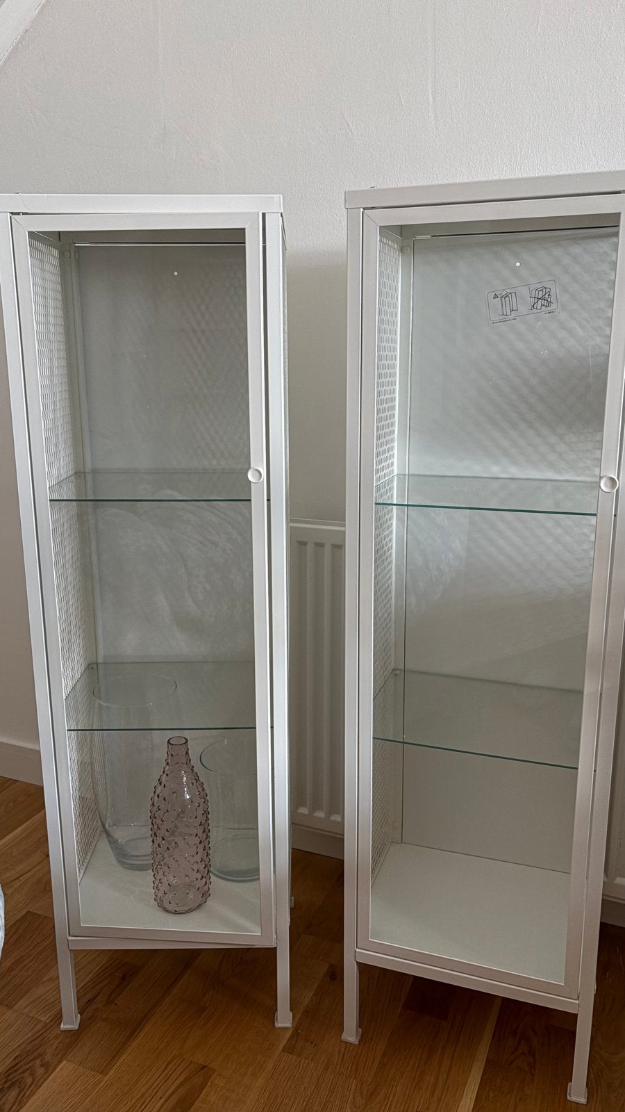 IKEA Detolf Vitrinekast - Wit met Glazen Planken, Minder dan 50 cm, Ophalen of Verzenden, 150 tot 200 cm, 25 tot 50 cm
