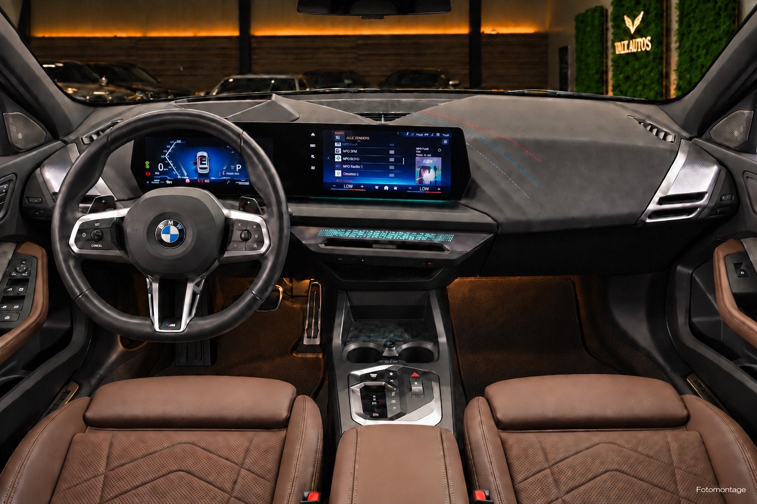 BMW 1-serie 120 M-Sport - Head-up - 360 - Mokka, Auto's, Gebruikt, Euro 6, Verwarmde buitenspiegels, Wit