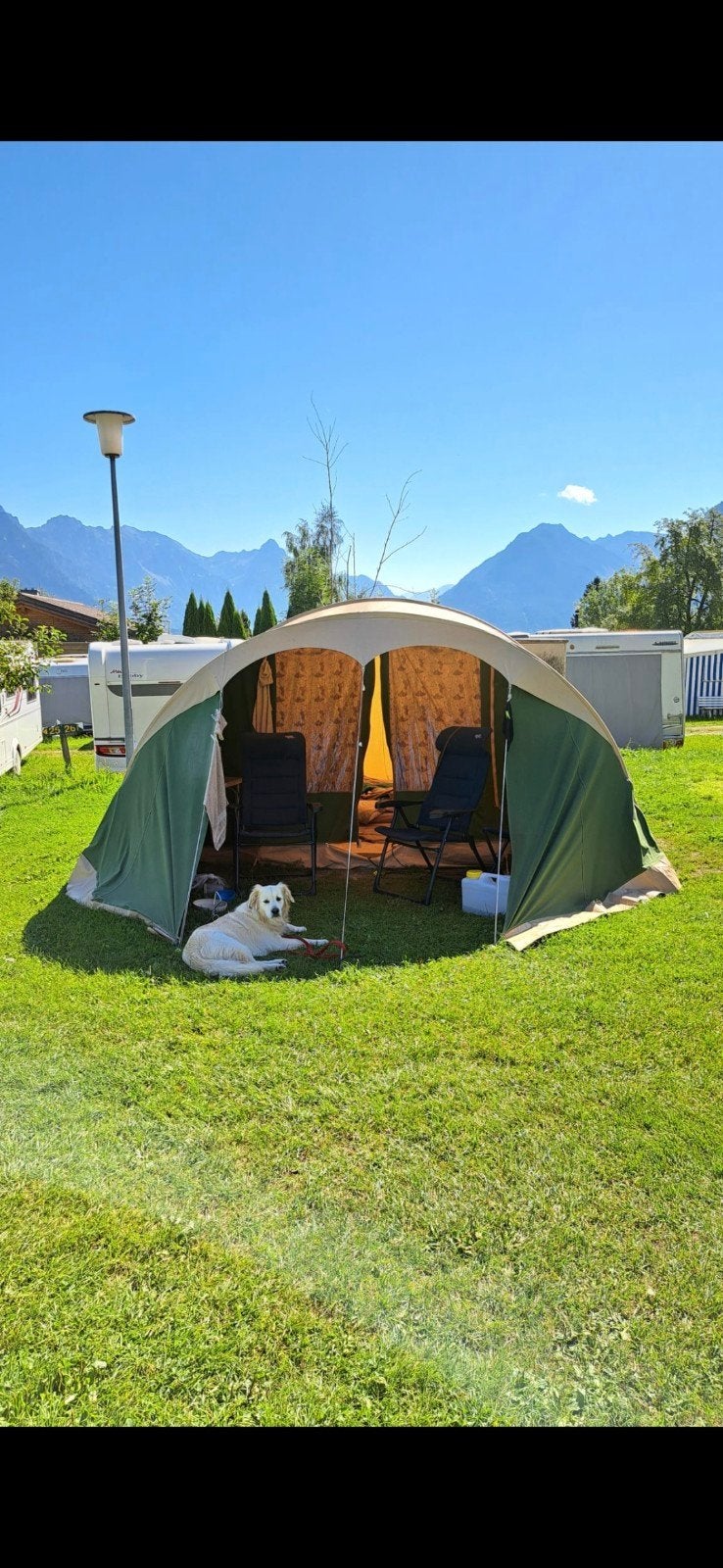 Esvo Varaantent - Katoenen tent voor 4 personen, Caravans en Kamperen, Tenten, Ophalen, Gebruikt