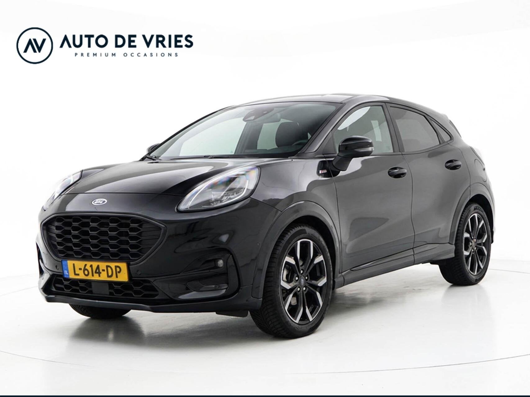 Ford Puma 1.0 EcoBoost 125pk Automaat ST-Line X | Full LED |, 1226 kg, Leder en Stof, Zwart, Origineel Nederlands