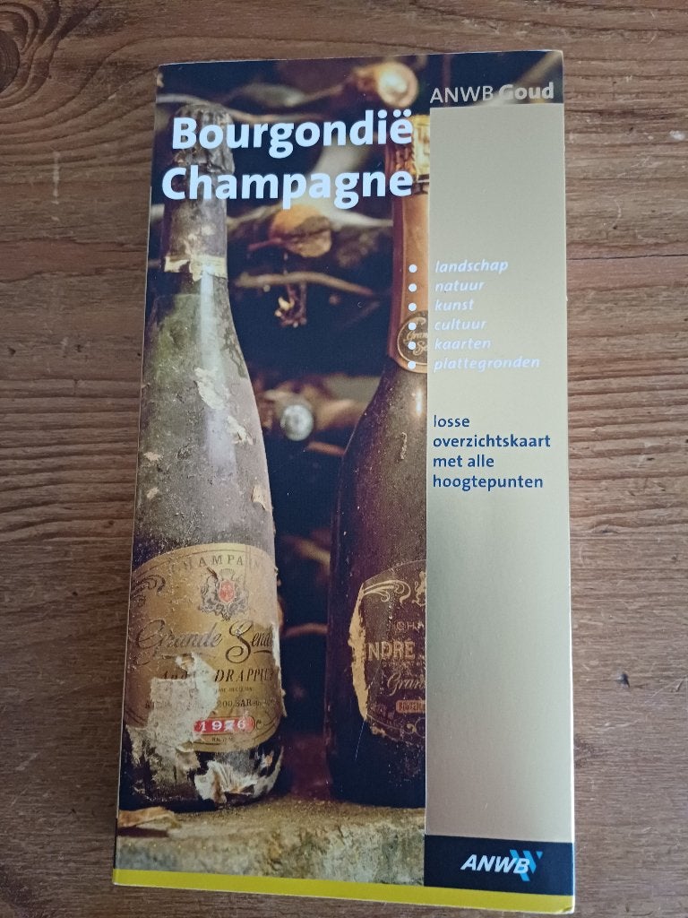 Reisgids ANWB Goud Bourgondië Champagne, Boeken, Reisgidsen, ANWB, Europa, Ophalen of Verzenden, Zo goed als nieuw