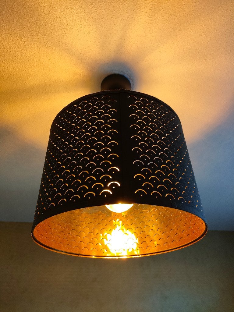Ikea Lampenkap NYMÖ 44 cm, Huis en Inrichting, Lampen | Lampenkappen, Ophalen, Zo goed als nieuw, Zwart, Rond