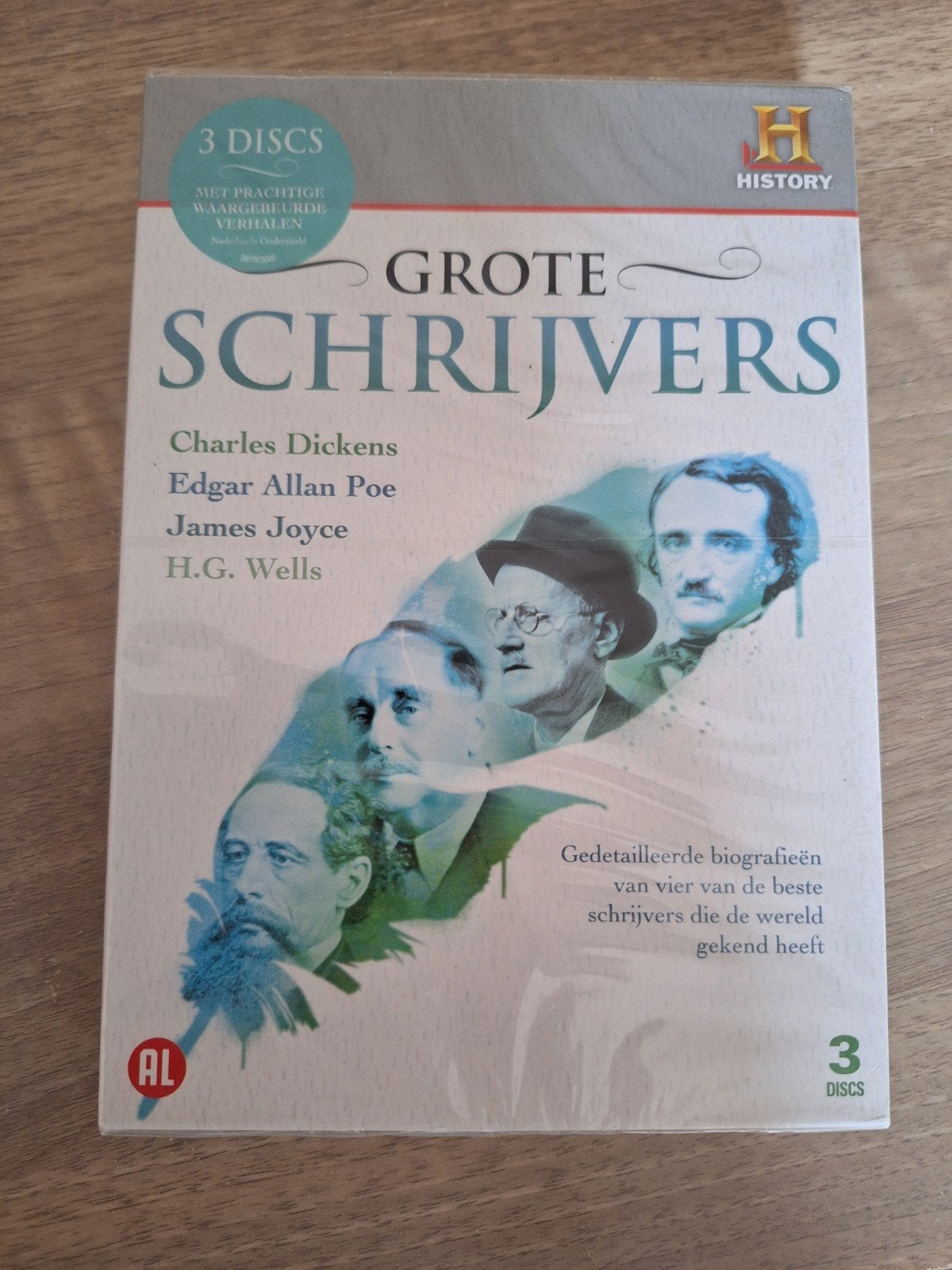 Grote Schrijvers History Channel (3 DVD-Box) Geseald, Cd's en Dvd's, Dvd's | Documentaire en Educatief, Alle leeftijden, Nederlands