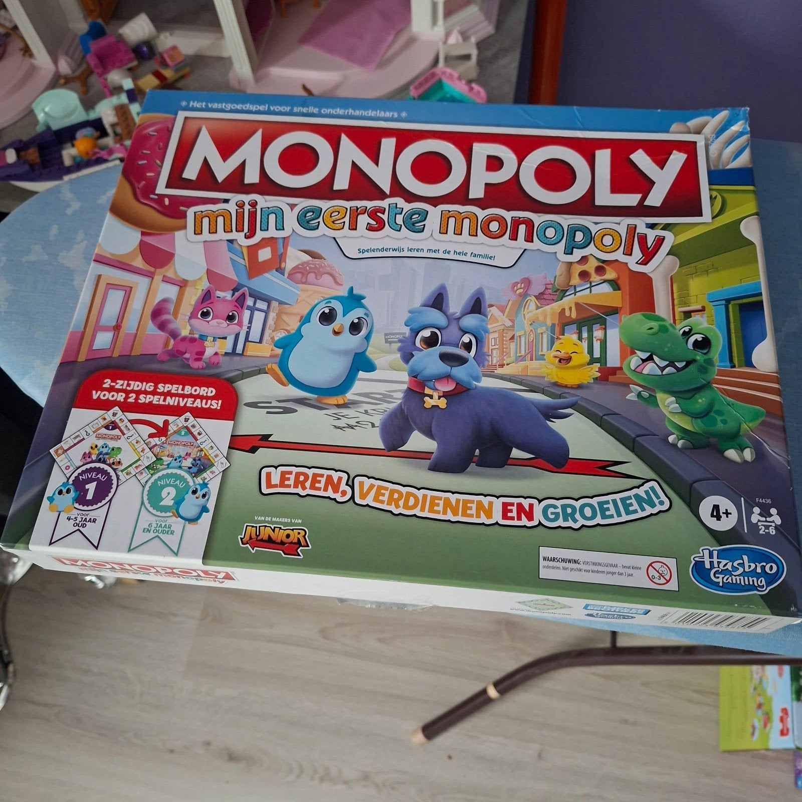 Monopoly Mijn Eerste Monopoly - Junior Editie, Drie of vier spelers, Ophalen of Verzenden, Zo goed als nieuw, Hasbro Gaming