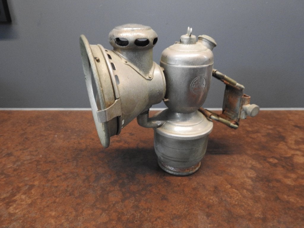Antieke carbid fietslamp., Antiek en Kunst, Ophalen of Verzenden