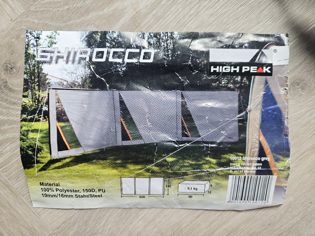 High Peak Windscherm Shirocco, Ophalen of Verzenden, Zo goed als nieuw