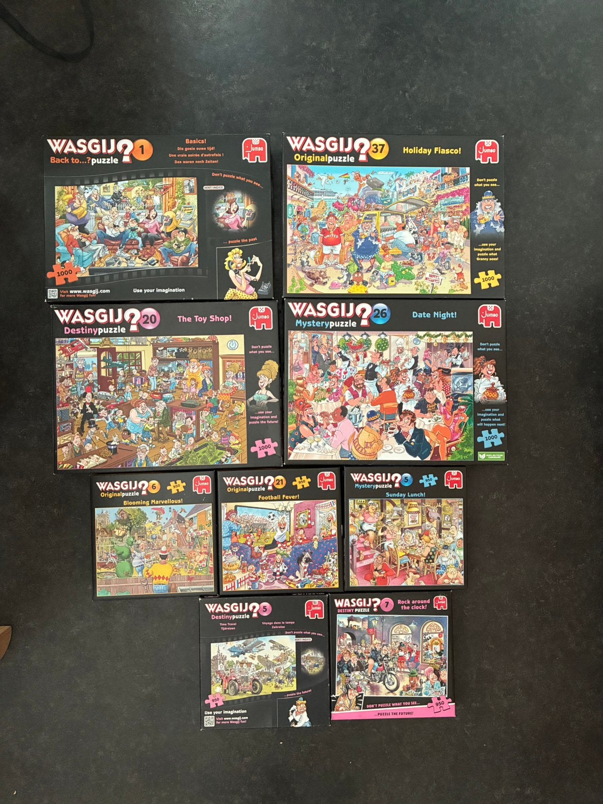 Wasgij puzzel original mystery destiny back to, Ophalen of Verzenden, 500 t/m 1500 stukjes, Zo goed als nieuw, Legpuzzel