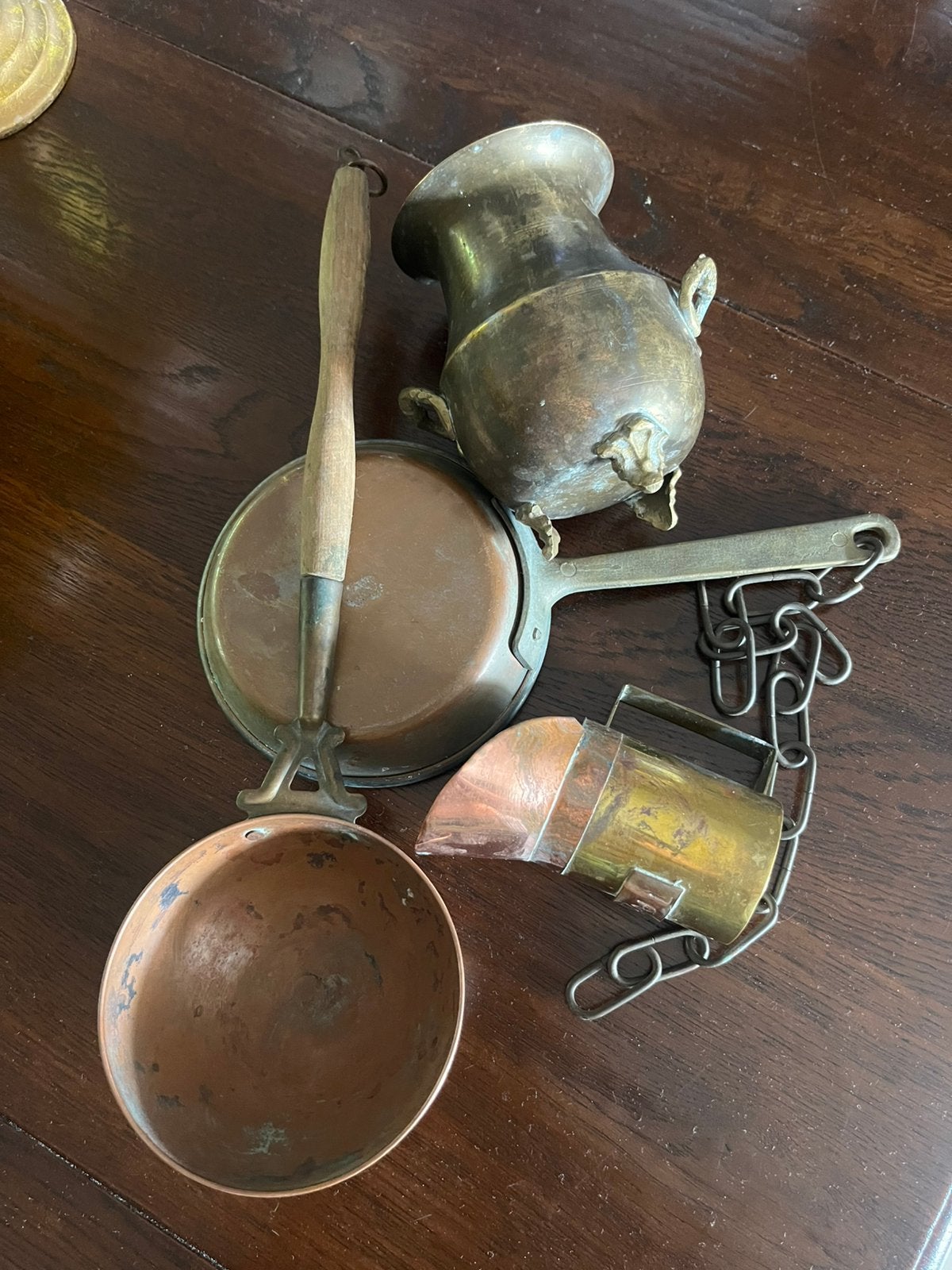 Kleine verzameling oude koper en messing, Ophalen of Verzenden