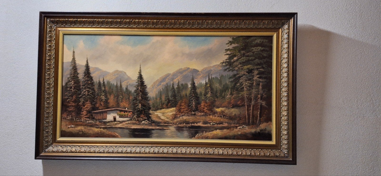 Schilderij Heinz Scholz - Allgäu 4/100 - 118x68 cm, Ophalen, Doek, Realistisch, Landschap
