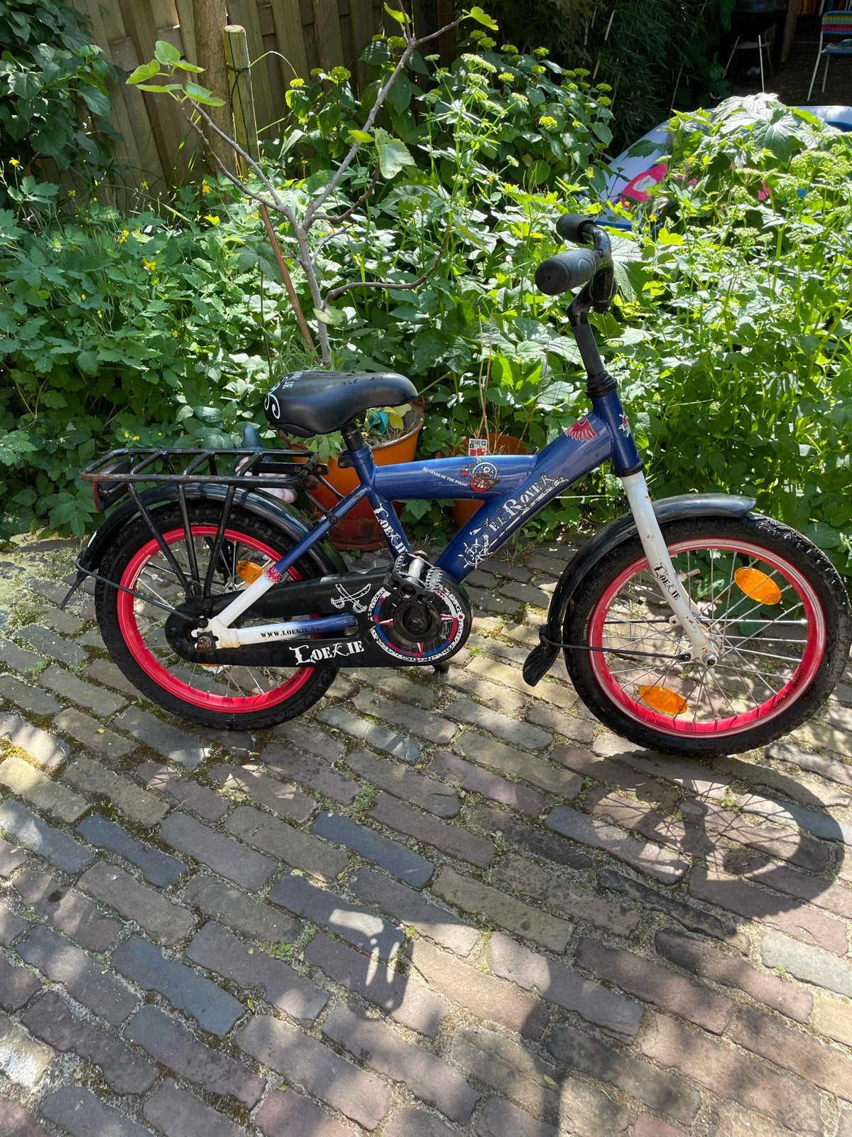 Kinderfiets Loekie Pirate 16 inch, Ophalen of Verzenden, Gebruikt, Terugtraprem, 16 tot 20 inch