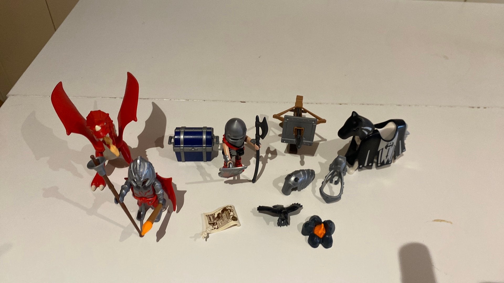 Playmobil adventskalender nummer 4160 drakenridders, Gebruikt, Complete set, Overige typen, Ophalen of Verzenden