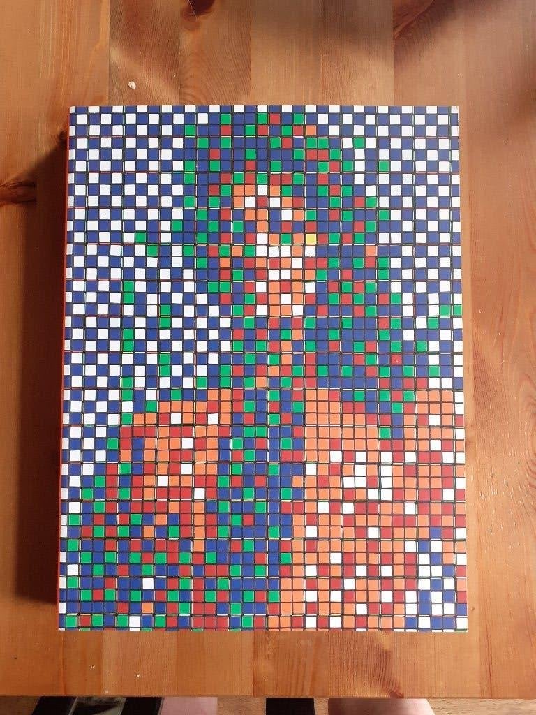 Rubikcubist invader, Ophalen of Verzenden, Grafische vormgeving, Nelson savithri, Zo goed als nieuw
