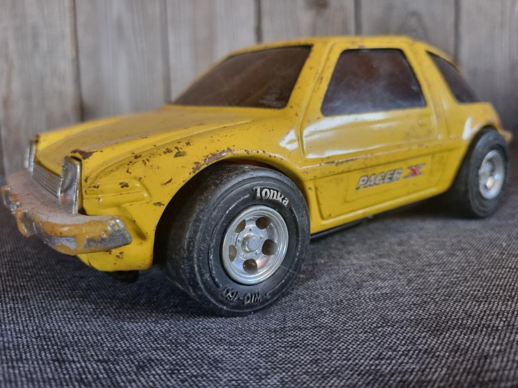 Vintage Tonka Pacer X auto - Geel, Ophalen of Verzenden, Gebruikt