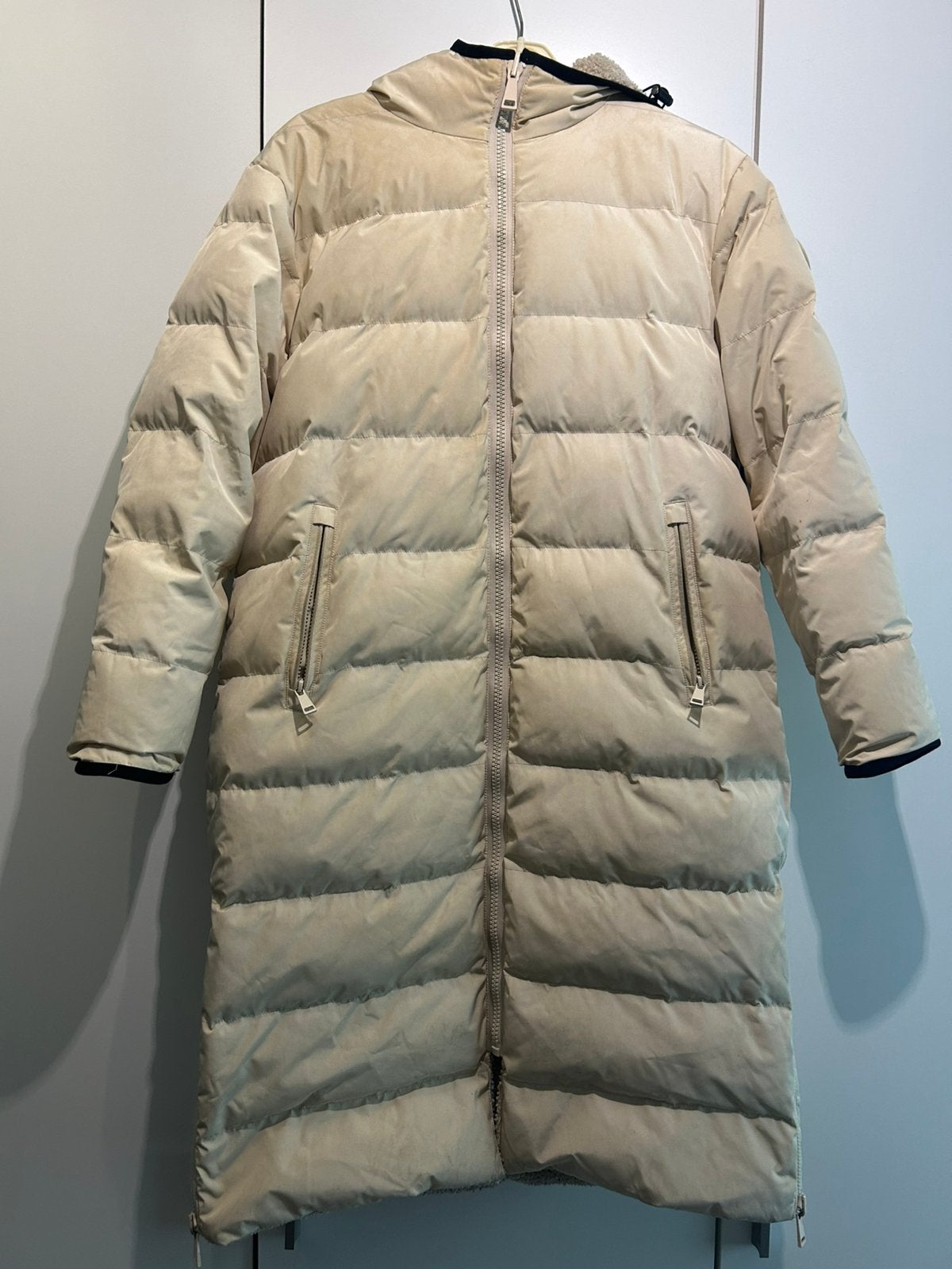 Airforce lange winterjas, Ophalen of Verzenden, Gedragen, Maat 36 (S), Beige