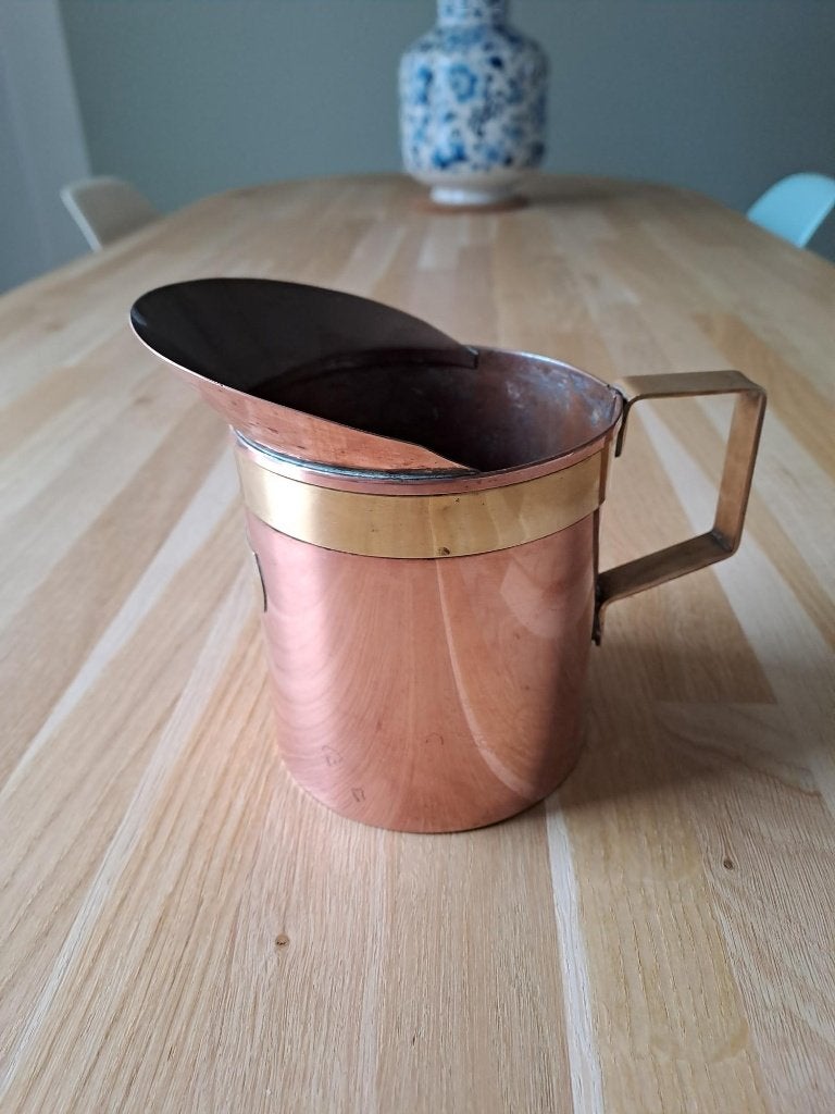 Vintage koperen maatbeker Hoppe 1 ltr, Antiek en Kunst, Ophalen of Verzenden, Koper