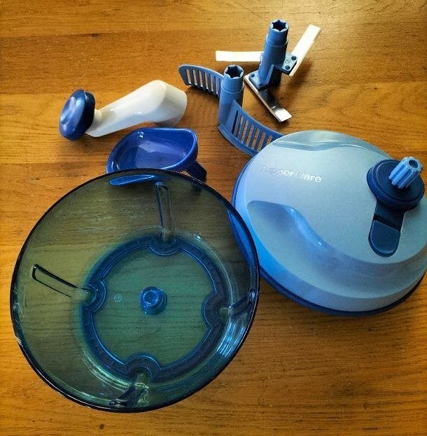 tupperware snelle chef in bijna nieuwstaat wie o wie wil hem, Ophalen, Zo goed als nieuw, Blauw, Overige typen