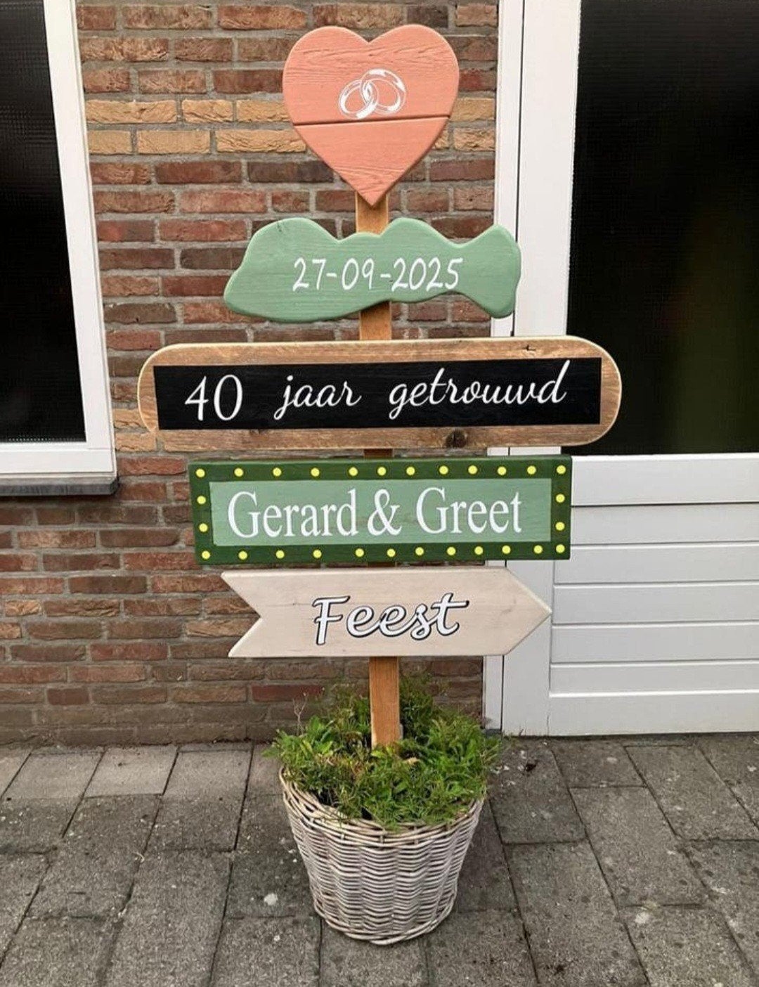 Bruiloft wegwijzers Huwelijk Trouwen Jubileum feestjes, Huis en Inrichting, Woonaccessoires | Overige, Ophalen of Verzenden, Nieuw