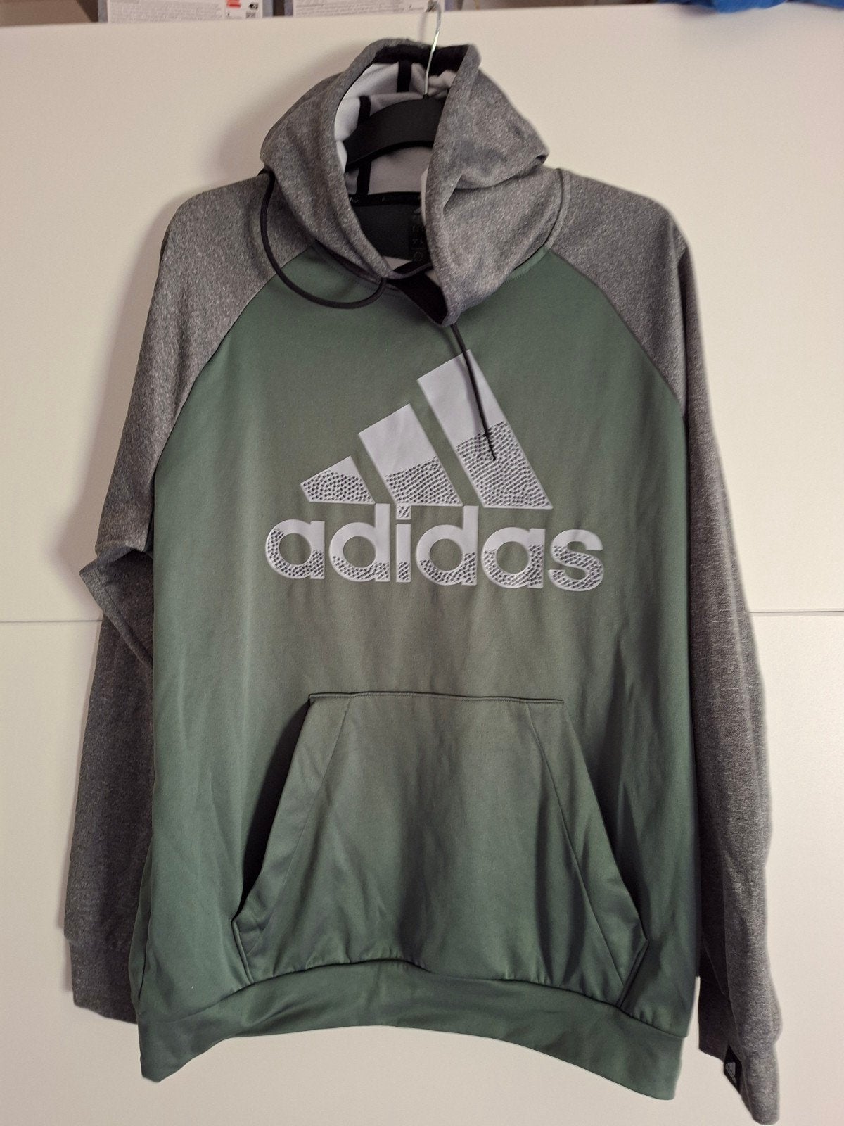 Adidas Hoodie Maat L - Groen/Grijs, Ophalen