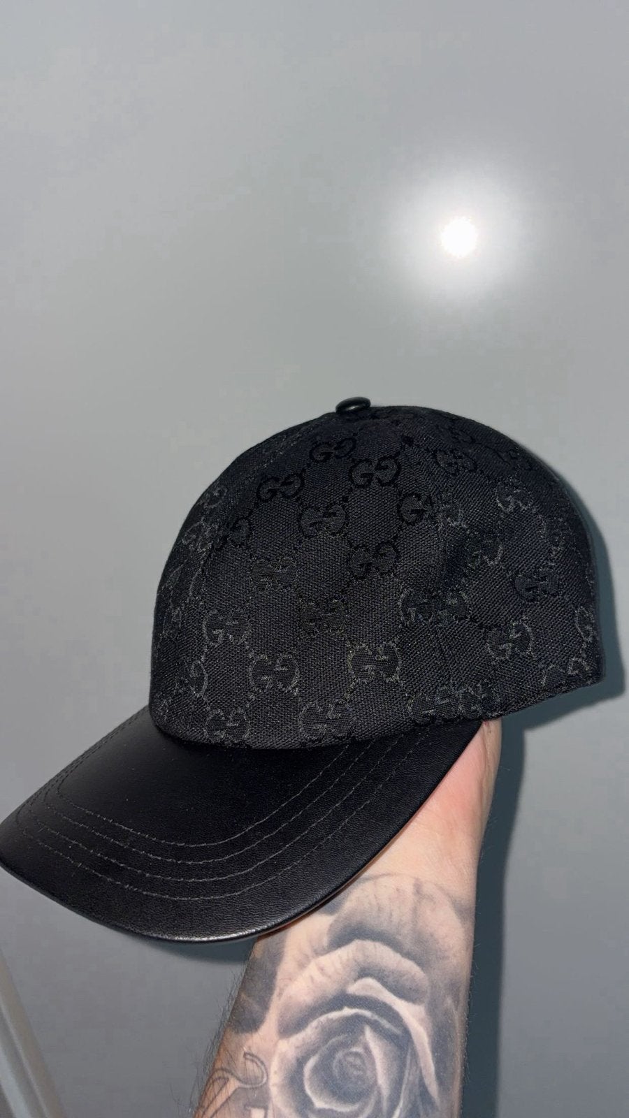 Gucci GG pet Zwart, Ophalen, Zo goed als nieuw, 57 cm (M, 7⅛ inch) of minder, Pet