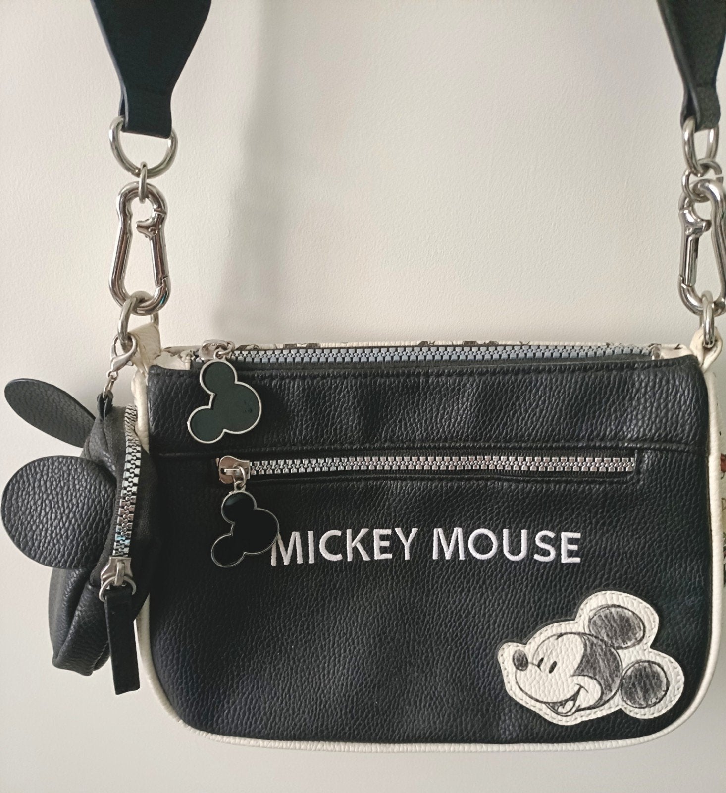 Mickey Mouse Schoudertasje - Zwart/Wit, Ophalen of Verzenden, Zo goed als nieuw, Zwart, Schoudertasje
