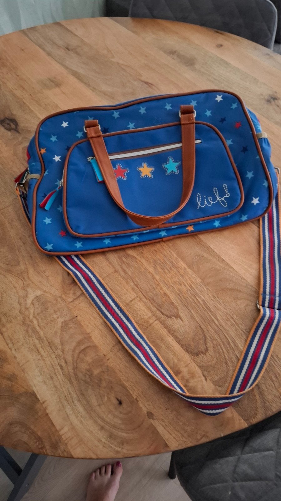 Lief! Schoudertas met Sterrenprint, Kinderen en Baby's, Luiertassen, Ophalen of Verzenden, Gebruikt, Schoudertas