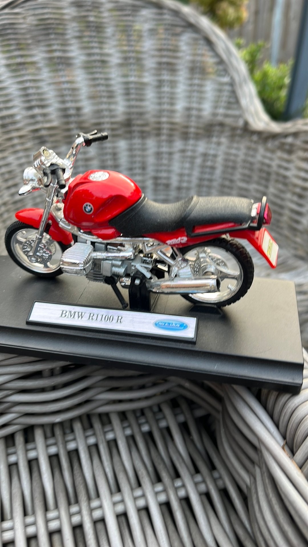 BMW R 1100 R Welly 1/18 Rood 1994, Ophalen of Verzenden, Zo goed als nieuw