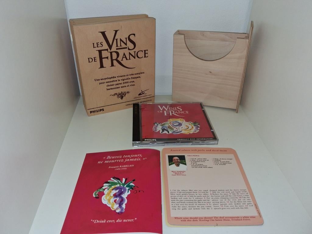 Les Vins de France - Interactieve CD-ROM Philips CDI, Alle leeftijden, Verzenden, Zo goed als nieuw, Boxset