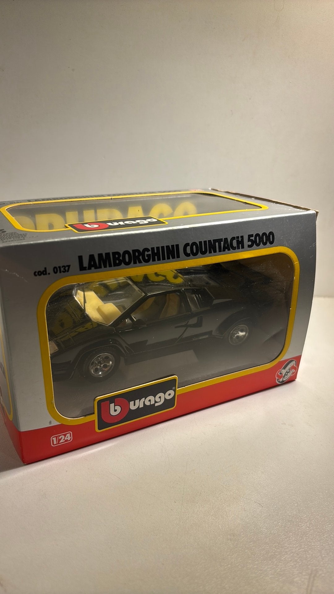 Lamborghini countach 5000 Bburago 1.24, Ophalen of Verzenden, Bburago, A, A